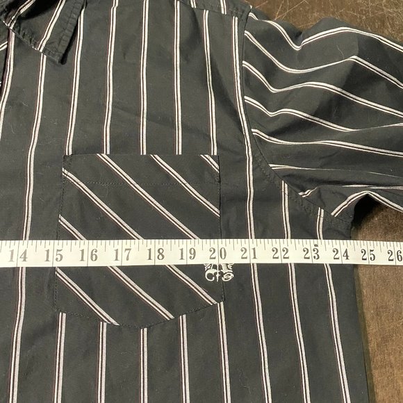 Anchor Blue Vintage Y2K Stripped Embroidered Button Down Shirt Men's Size XL - Picture 9 of 11